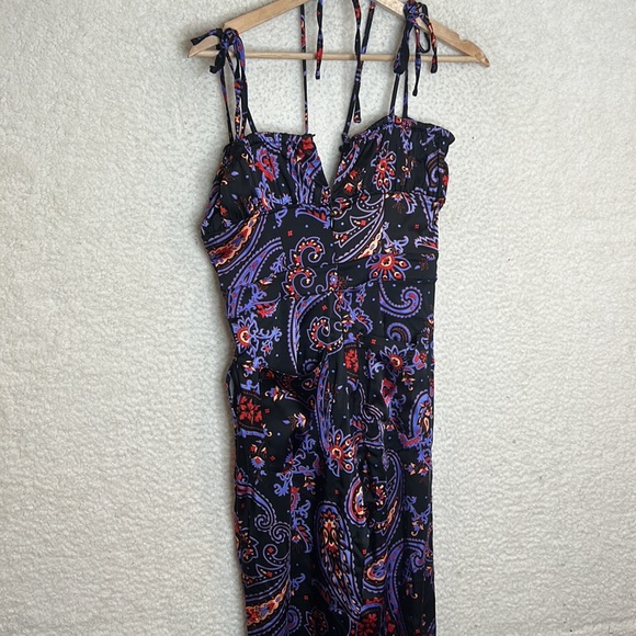 NWT Danielle Bernstein We Wore What Womens Red Purple Paisley Pantsuit SIZE 4 - Picture 11 of 11